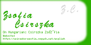 zsofia csirszka business card